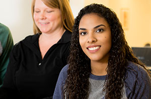 Young student smiling
