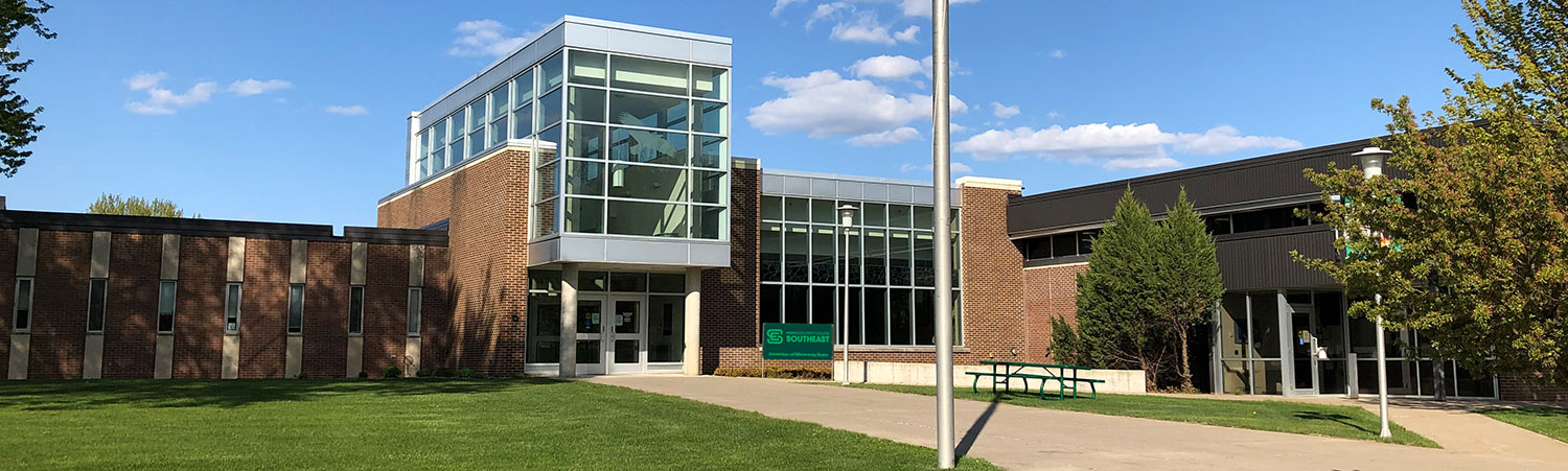 Outside shot of Winona campus entryway