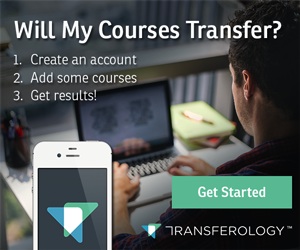 Transferology Image Will my courses transfer? Create an account. Add some courses. Get results! Get started. Transferology