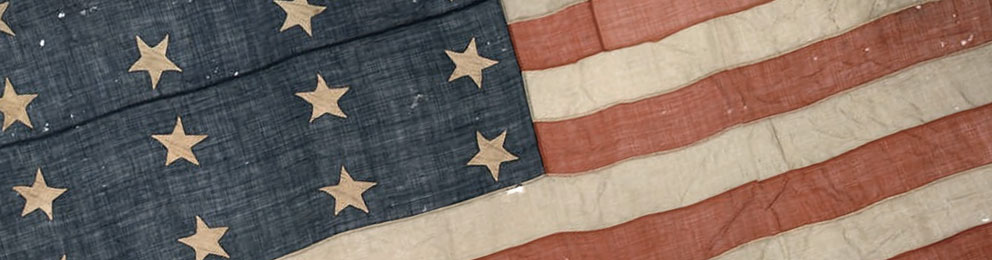 Close up of historic American flag